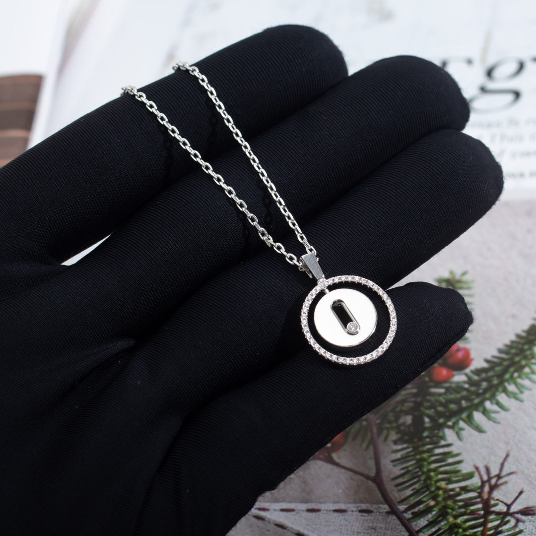 [Clara Jewely]LUCKY MOVE PM NECKLACE SILVER DIAMOND