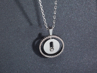 [Clara Jewely]LUCKY MOVE PM NECKLACE SILVER DIAMOND