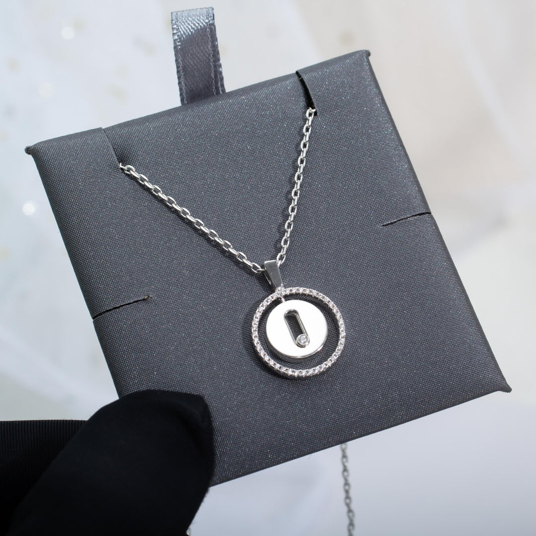 [Clara Jewely]LUCKY MOVE PM NECKLACE SILVER DIAMOND