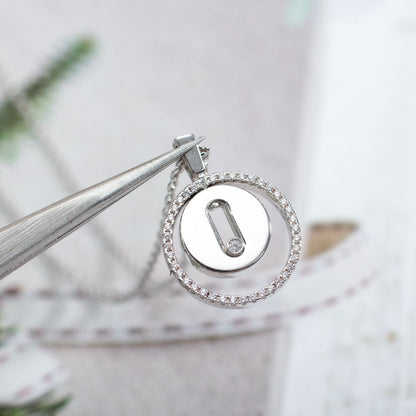 [Clara Jewely]LUCKY MOVE PM NECKLACE SILVER DIAMOND