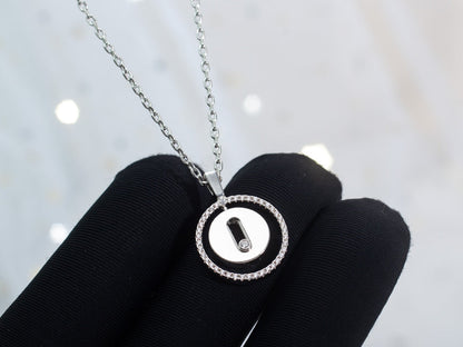 [Clara Jewely]LUCKY MOVE PM NECKLACE SILVER DIAMOND