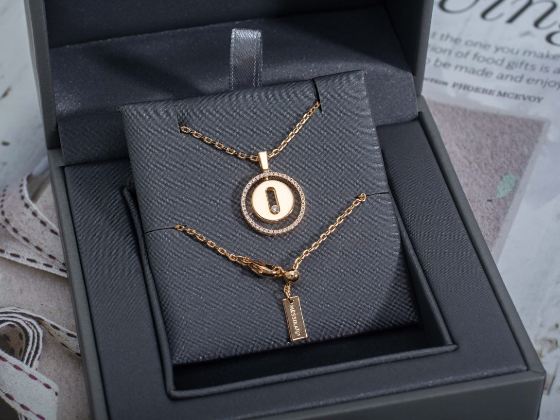 [Clara Jewely]LUCKY MOVE PM NECKLACE PINK GOLD DIAMOND