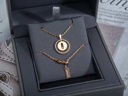 [Clara Jewely]LUCKY MOVE PM NECKLACE PINK GOLD DIAMOND