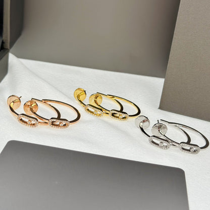 [Clara Jewely]CREOLES MOVE UNO PM DIAMOND EARRINGS