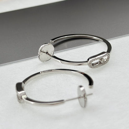 [Clara Jewely]CREOLES MOVE UNO PM DIAMOND EARRINGS