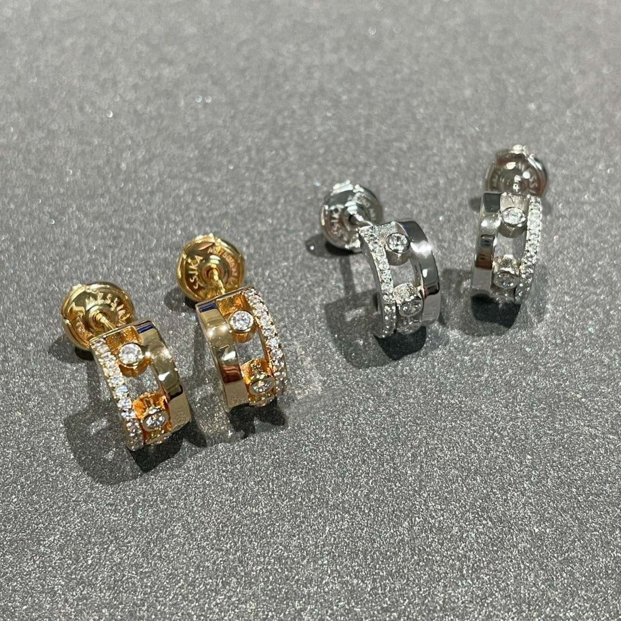 [Clara Jewely]MOVE ROMANE EARRINGS DIAMOND