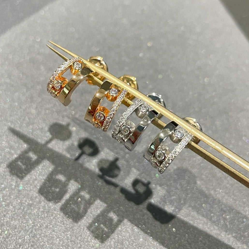 [Clara Jewely]MOVE ROMANE EARRINGS DIAMOND