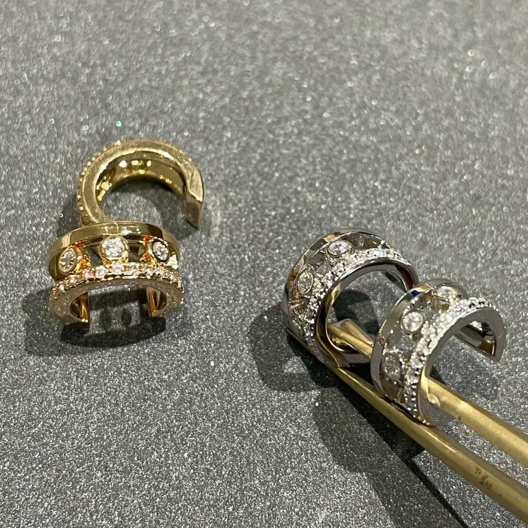 [Clara Jewely]MOVE ROMANE EARRINGS DIAMOND