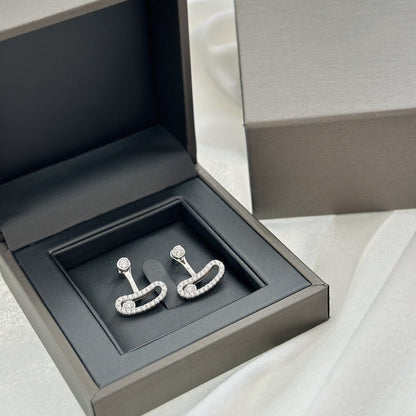 [Clara Jewely]MOVE UNO SILVER DIAMOND EARRINGS