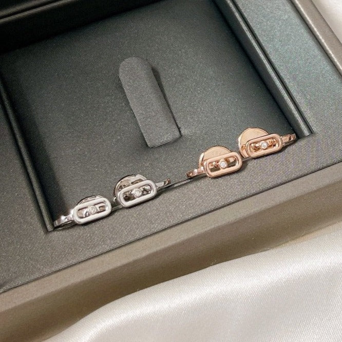 [Clara Jewely]CREOLES MOVE UNO MINI 1 DIAMOND EARRINGS