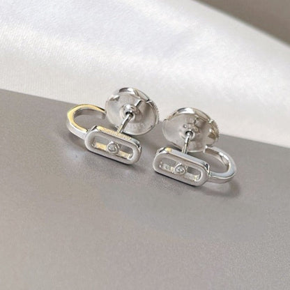 [Clara Jewely]CREOLES MOVE UNO MINI 1 DIAMOND EARRINGS