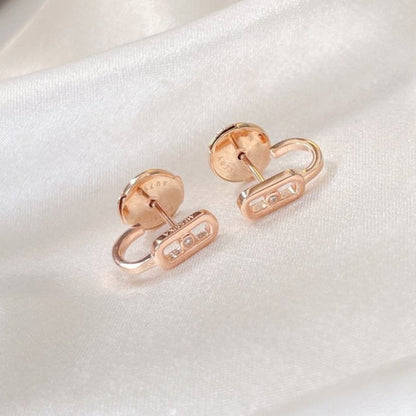 [Clara Jewely]CREOLES MOVE UNO MINI 1 DIAMOND EARRINGS