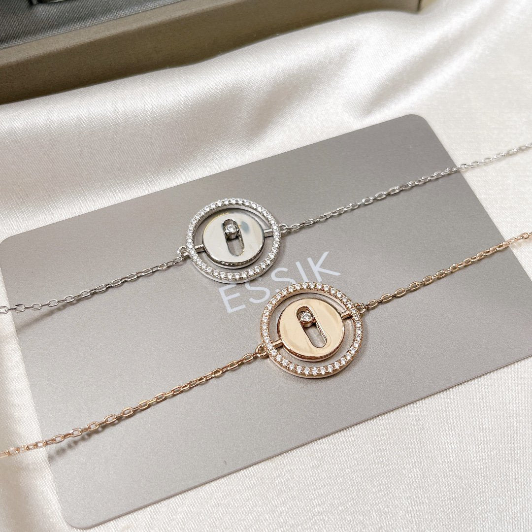 [Clara Jewely]LUCKY MOVE PAVED DIAMOND BRACELET