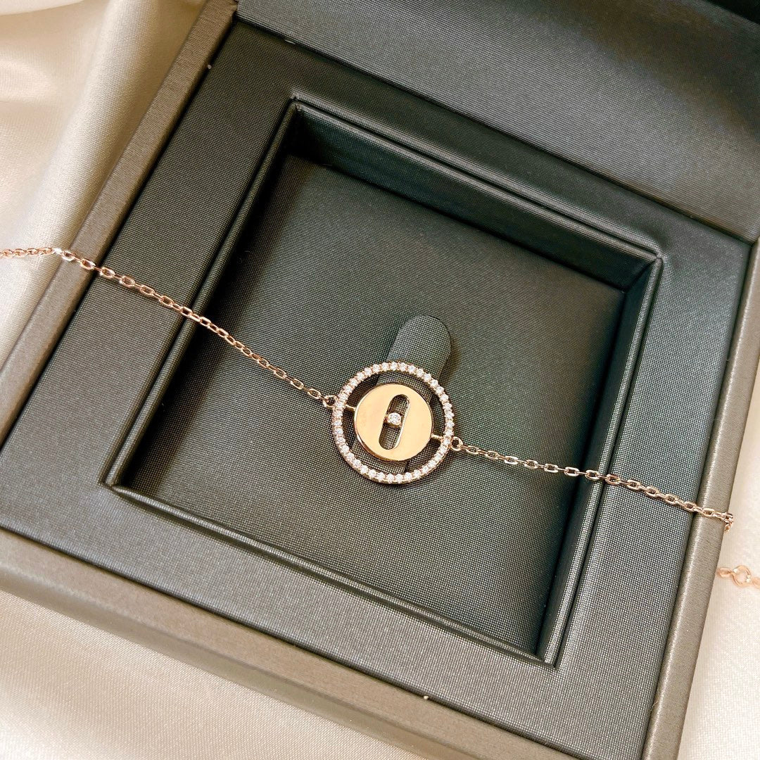 [Clara Jewely]LUCKY MOVE PAVED DIAMOND BRACELET