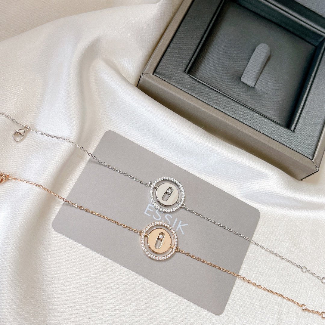 [Clara Jewely]LUCKY MOVE PAVED DIAMOND BRACELET