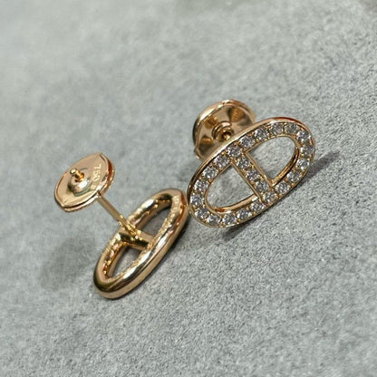 [Clara Jewels]HM FULL DIAMOND PIG NOSE STUD EARRINGS