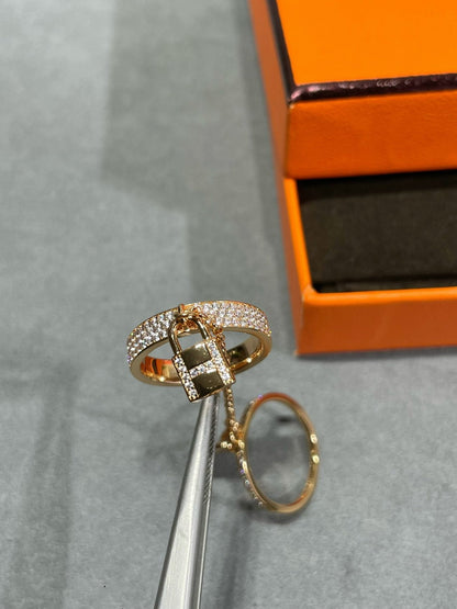 [Clara Jewels]HM KELLY CLOCHETTE DOUBLE RING IN  WITH DIAMONDS