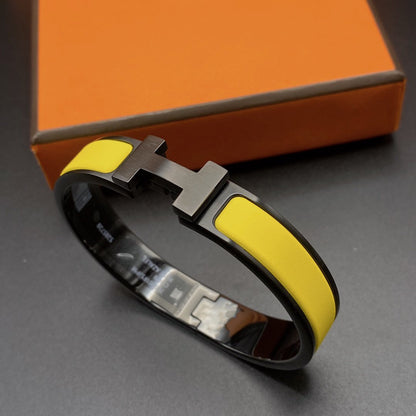 [Clara Jewels]CLIC HM SO BLACK YELLOW BRACELET