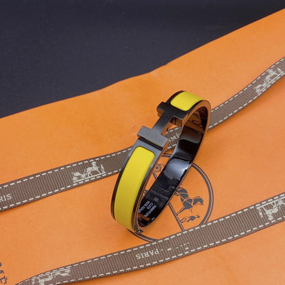 [Clara Jewels]CLIC HM SO BLACK YELLOW BRACELET
