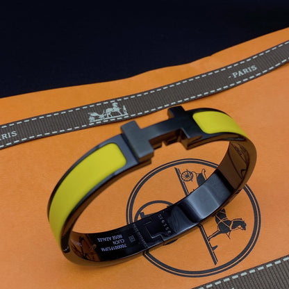 [Clara Jewels]CLIC HM SO BLACK YELLOW BRACELET