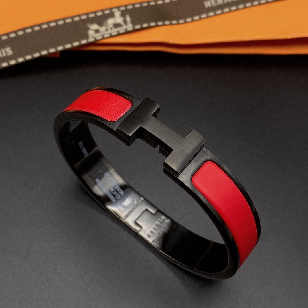 [Clara Jewels]CLIC HM SO BLACK RED BRACELET