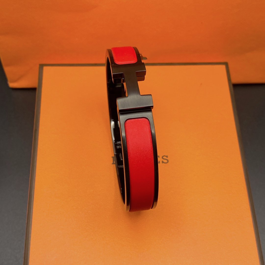 [Clara Jewels]CLIC HM SO BLACK RED BRACELET