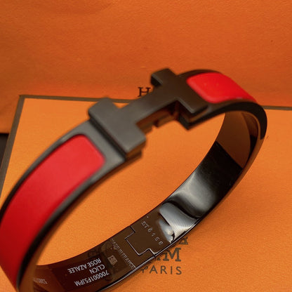 [Clara Jewels]CLIC HM SO BLACK RED BRACELET