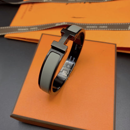 [Clara Jewels]CLIC HM SO BLACK GREY BRACELET