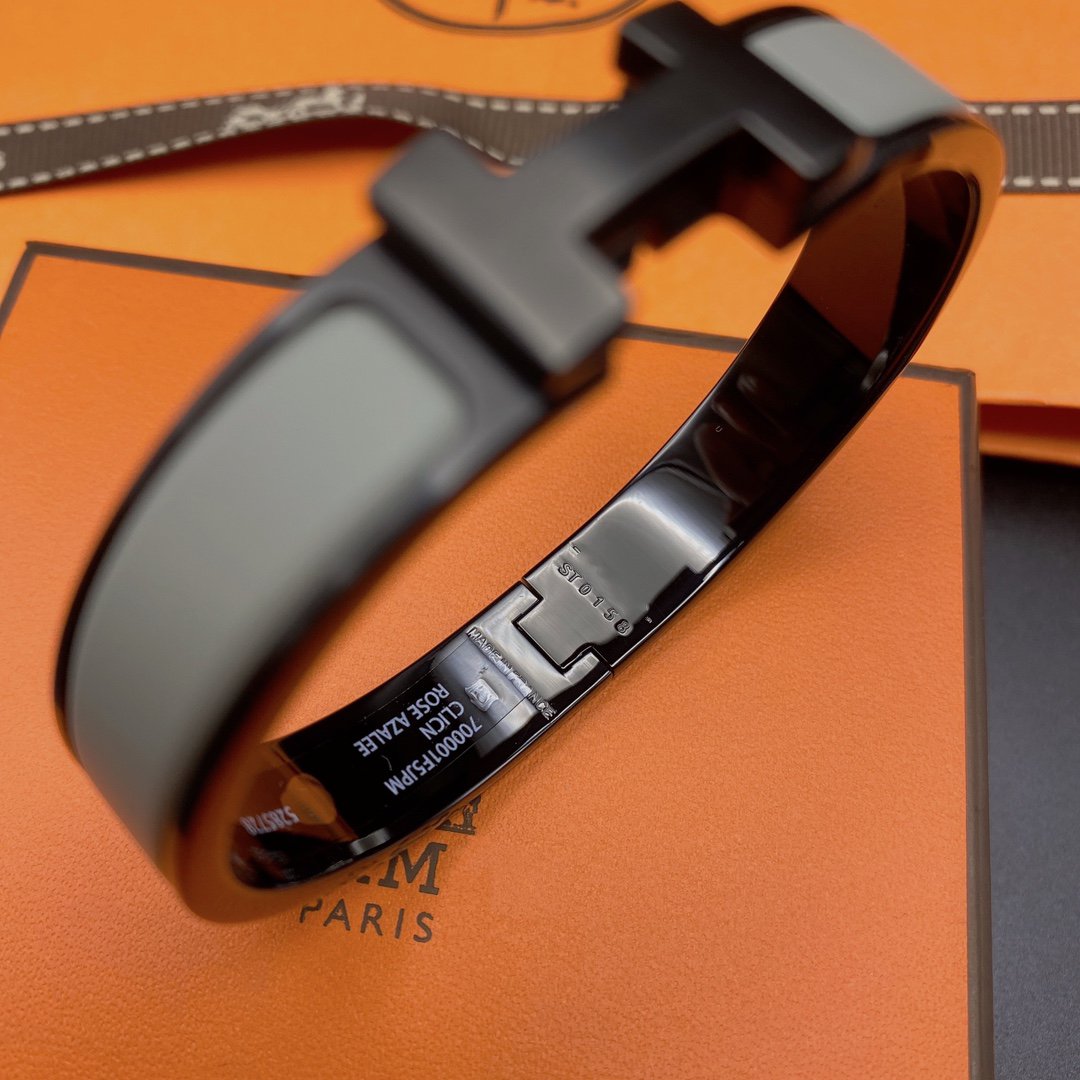 [Clara Jewels]CLIC HM SO BLACK GREY BRACELET