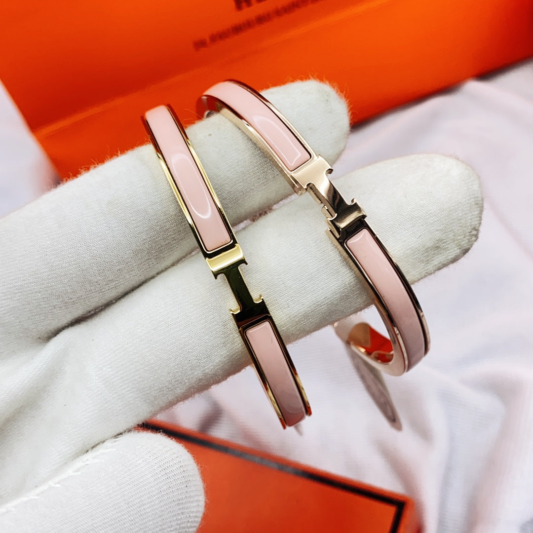 [Clara Jewels]CLASSIC HM CLIC  PINK 8MM ENAMEL BRACELET