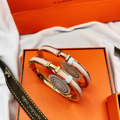 [Clara Jewels]CLASSIC HM CLIC  PINK 8MM ENAMEL BRACELET