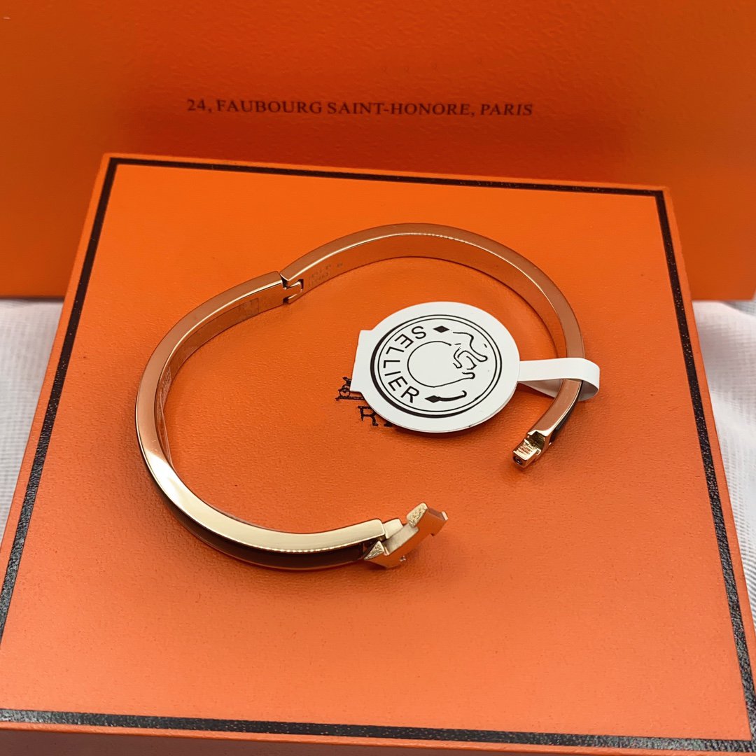 [Clara Jewels]CLASSIC HM CLIC BLACK 8MM ENAMEL BRACELET