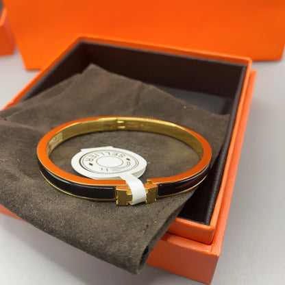 [Clara Jewels]CLASSIC HM CLIC BLACK 8MM ENAMEL BRACELET
