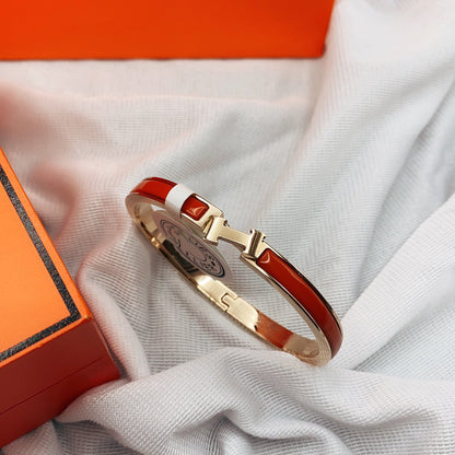 [Clara Jewels]CLASSIC HM CLIC RED 8MM ENAMEL BRACELET
