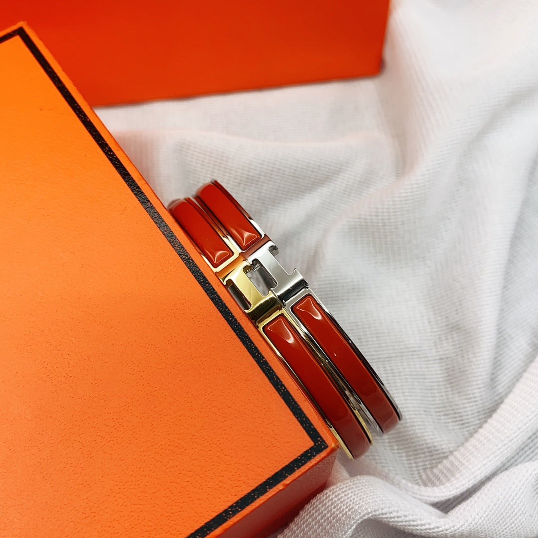 [Clara Jewels]CLASSIC HM CLIC RED 8MM ENAMEL BRACELET