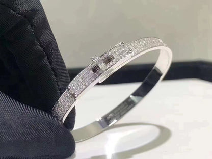 [Clara Jewels]HM KELLY BRACELET IN SILVER AND FULL PAVE DIAMOND