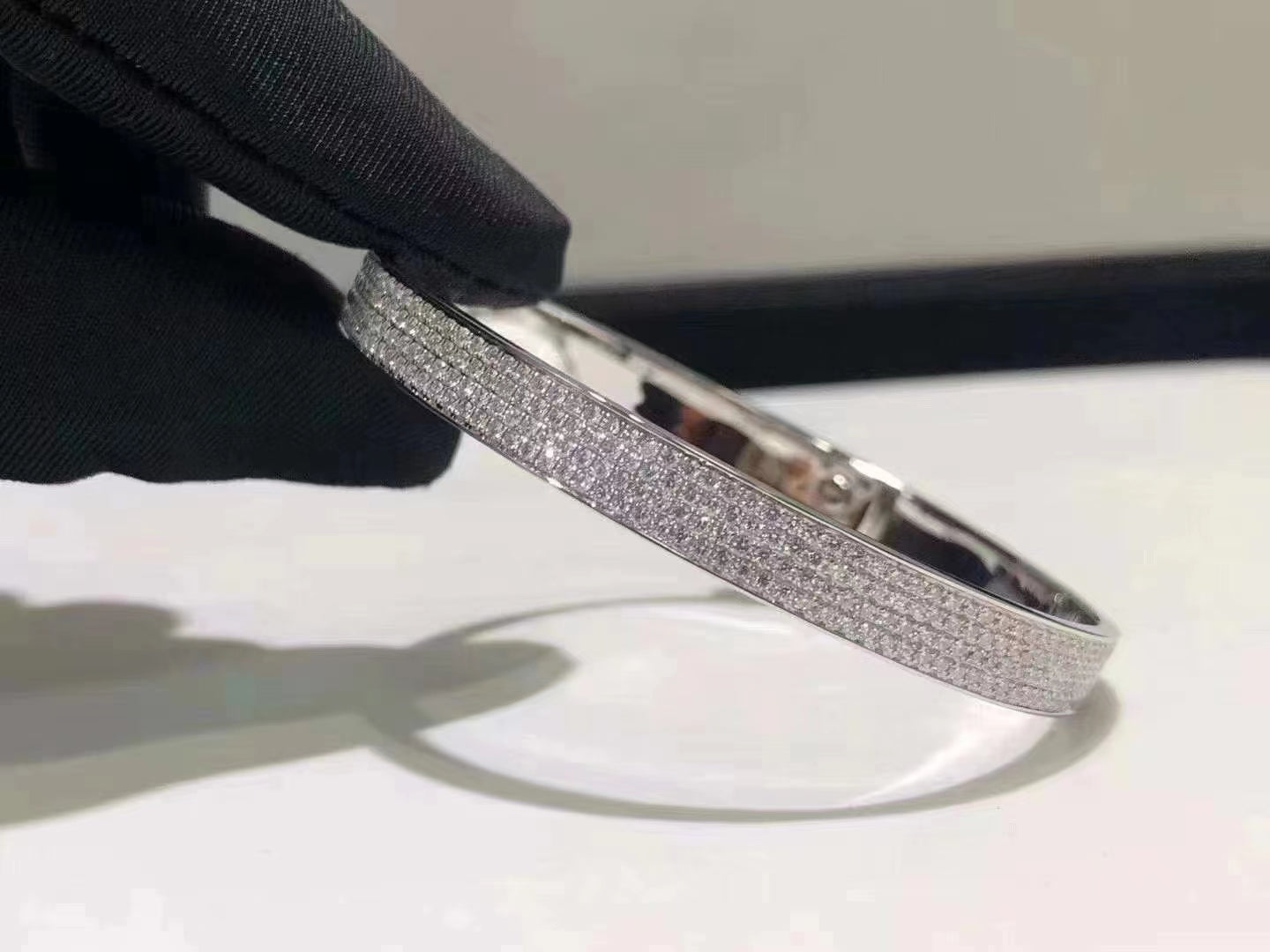 [Clara Jewels]HM KELLY BRACELET IN SILVER AND FULL PAVE DIAMOND
