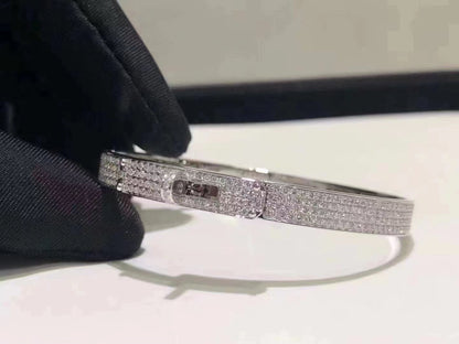 [Clara Jewels]HM KELLY BRACELET IN SILVER AND FULL PAVE DIAMOND