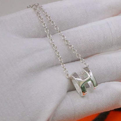 [Clara Jewels]HM NECKLACE H LETTER OVAL SERIES