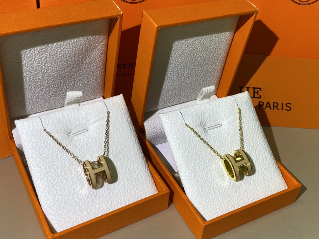 [Clara Jewels]HM CLIC YELLOW ENAMEL GOLD NECKLACE