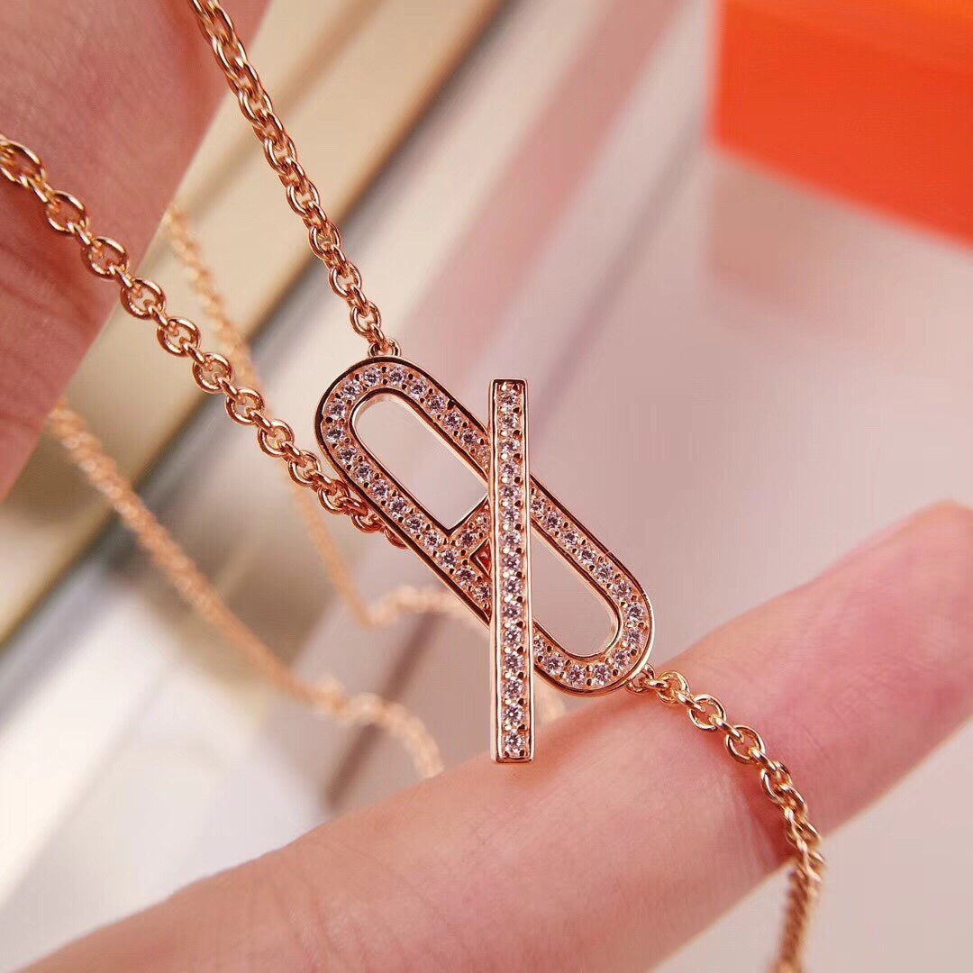 [Clara Jewels]HM FIRE PIG NOSE NECKLACE TRENDY STREET