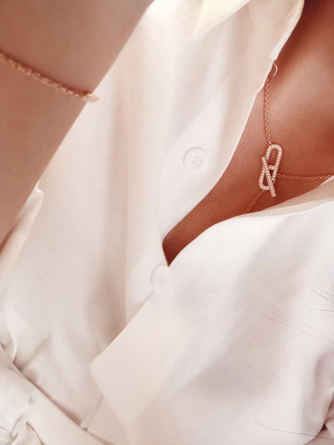 [Clara Jewels]HM FIRE PIG NOSE NECKLACE TRENDY STREET