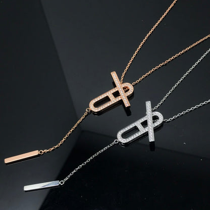 [Clara Jewels]HM NECKLACE PLATINUM ROSE GOLD DIAMOND