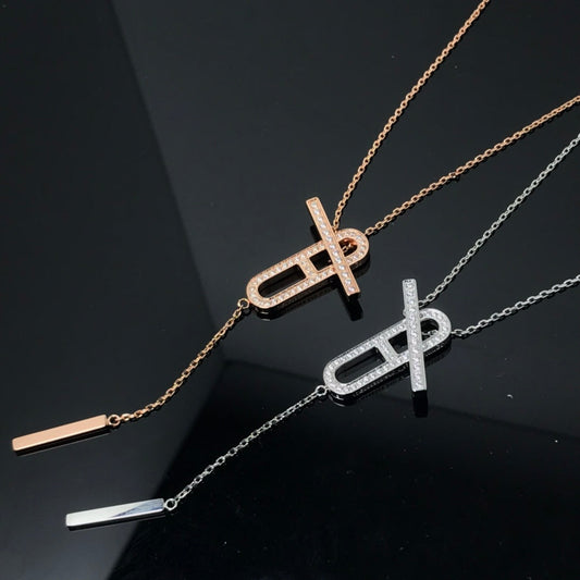 [Clara Jewels]HM NECKLACE PLATINUM ROSE GOLD DIAMOND