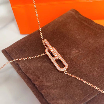 [Clara Jewels]HM NECKLACE PLATINUM ROSE GOLD DIAMOND