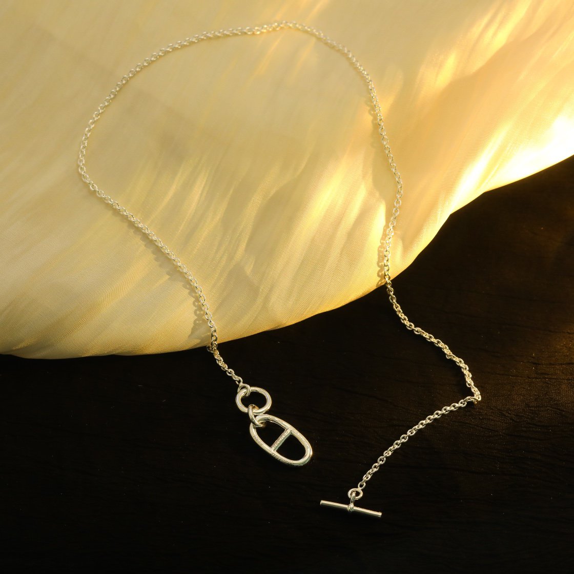 [Clara Jewels]HM CHAINE D'ANCRE PENDANT NECKLACE STERLING SILVER