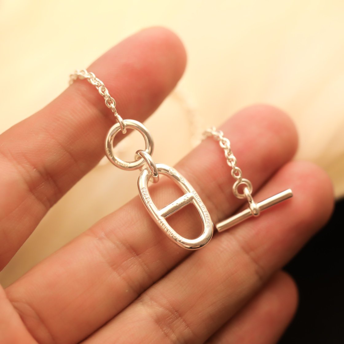 [Clara Jewels]HM CHAINE D'ANCRE PENDANT NECKLACE STERLING SILVER