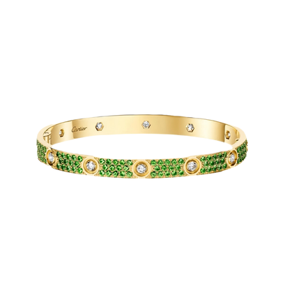 [Clara Jewels]2026 PAVE GEMSTONE LOVE BRACELET 6.1MM 10 DIAMONDS