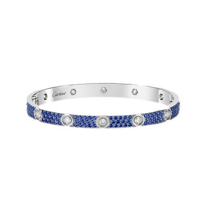 [Clara Jewels]2026 PAVE GEMSTONE LOVE BRACELET 6.1MM 10 DIAMONDS