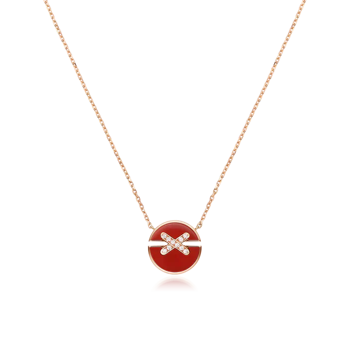 [Clara Jewels]JEUX DE ROSE GOLD DIAMOND NECKLACE